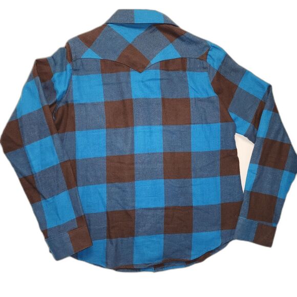 NWT Wrangler Wrancher Women's Plaid Button Up Flannel Shirt Sz L - Picture 2 of 7